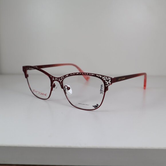 Betsey Johnson MARIPOSA BRN Butterfly Cat-Eye Eyeglasses Frames 54-17-140mm - Picture 1 of 9